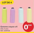 gomme crayon x4