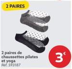 2 Paires De Chaussettes Pilates Et Yoga