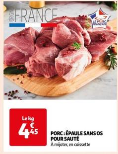 Porc : Epaule Sans Os Pour Saute