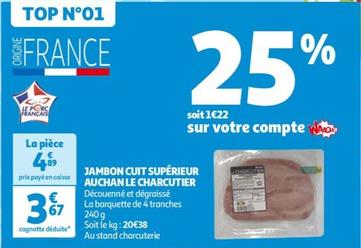 Auchan - Jambon Cuit Superieur Le Charcutier