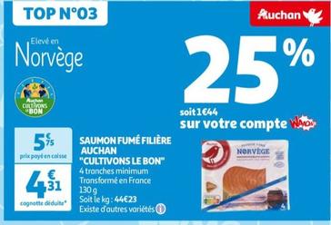 Filiere Auchan - Saumon Fume "cultivons Le Bon"