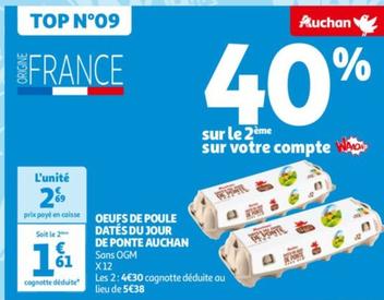 Auchan - Oeufs De Poulet Dates Du Jour De Pont