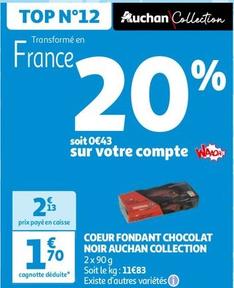 Auchan Collection - Coeur Fondant Chocolat Noir