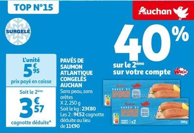 Auchan - Paves De Saumon Atlantique Congeles