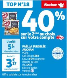 Auchan - Paella Surgelee