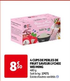 Wei Ming - 4 Cups De Perles De Fruit Saveur Lychee