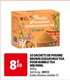 Wei Ming - 10 Sachets De Poudre Brown Sugar Milk Tea Pour Bubble Tea