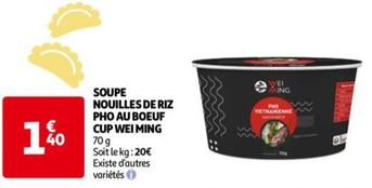 Wei Ming - Soupe Nouilles De Riz Pho Au Boeuf Cup