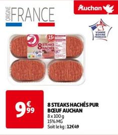 Auchan - 8 Steaks Hachés Pur Boeuf