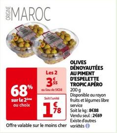 apero - olives dénoyautées au piment d'espelette tropic