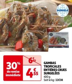 Gambas Tropicales Entières Crues Surgelées