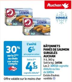 Auchan - Bâtonnets Panés De Saumon Surgelés