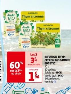 Jardin Bio Étic - Infusion Thym Citron Bio