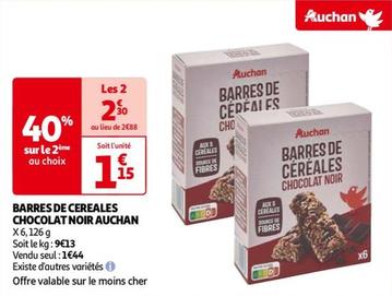 Auchan - Barres De Cereales Chocolat Noir