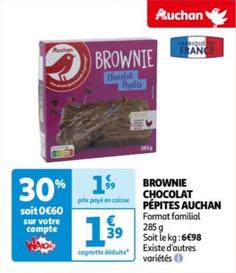 Auchan - Brownie Chocolat Pépites