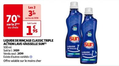 Sun - Liquide De Rinçage Classic Triple Action Lave-vaisselle