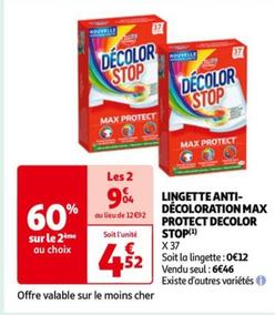 decolor stop - lingette anti- décoloration max protect