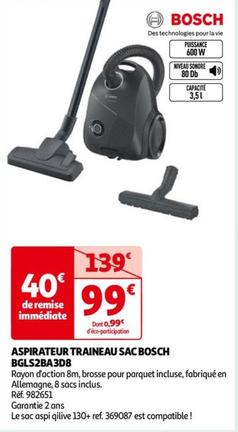 Bosch - Aspirateur Traineau Sac Bgls2ba3d8