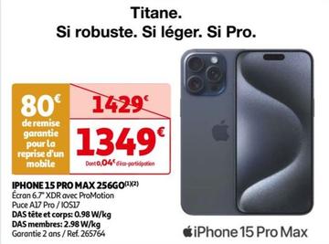 apple - iphone 15 pro max 256g0
