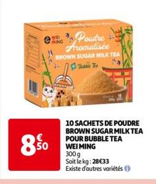 Wei Ming - 10 Sachets De Poudre Brown Sugar Milk Tea Pour Bubble Tea