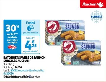 Auchan - Bâtonnets Panés De Saumon Surgelés