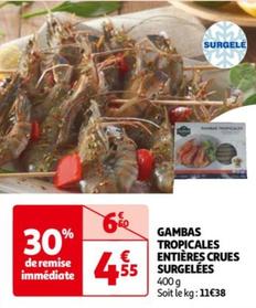 Gambas Tropicales Entières Crues Surgelées