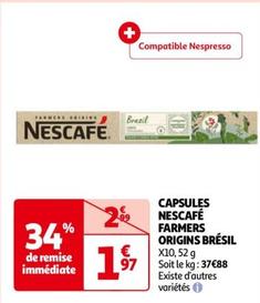 nescafé - capsules farmers origins brésil