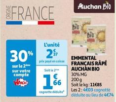 Auchan Bio - Emmental Français Râpé