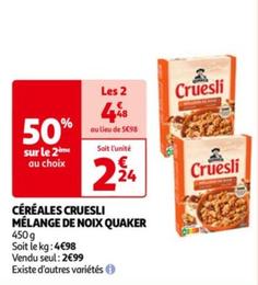 Quaker - Céréales Cruesli Mélange De Noix
