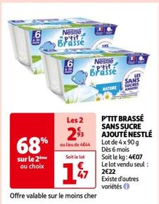 Nestlé - P'tit Brassé Sans Sucre Ajouté