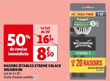 Wilkinson - Rasoirs Jetables Xtreme 3 Black