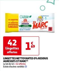 St Marc - Lingettes Nettoyantes 0% Residus Agressifs