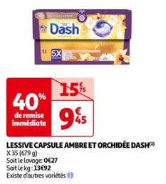 dash - lessive capsule ambre et orchidée
