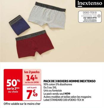 Inextenso - Pack De 3 Boxers Homme