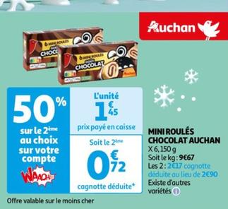 Auchan - Mini Roulés Chocolat