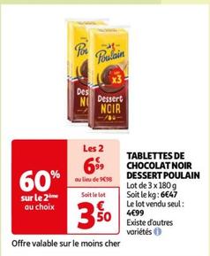 Poulain - Tablettes De Chocolat Noir Dessert