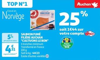 Filiere Auchan - Saumon Fume "cultivons Le Bon"