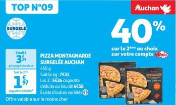 Auchan - Pizza Montagnarde Surgelee