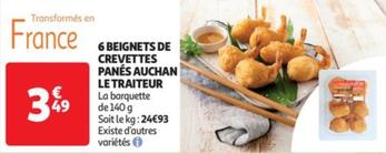 Auchan - 6 Beignets De Crevettes Panés Le Traiteur