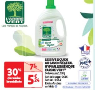 L'arbre Vert - Lessive Liquide Au Savon Vegetal 7 Hypoallergenique