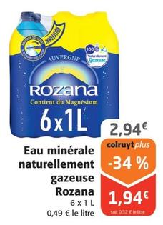 Rozana - Eau Minerale Naturellement Gazeuse