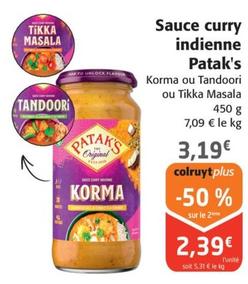 Patak's - Sauce Curry Indienne