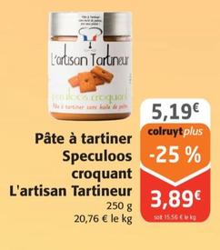 L'artisan Taruneur - Pâte À Tartiner Speculoos Croquant : Le délice croustillant à tartiner, en promo !
