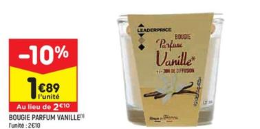 leader price - bougie parfum vanille
