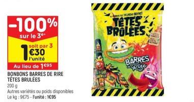 Têtes Brulées - Bonbons Barres De Rire