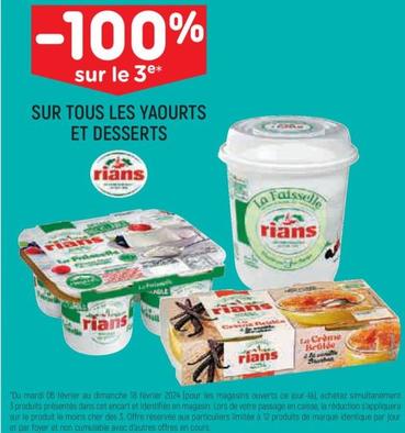 Rians - Sur Tous Les Yaourts Et Desserts