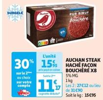 Auchan - Steak Haché Façon Bouchèré X8