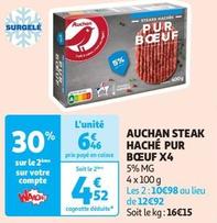 Auchan Steak Haché Pur Bœuf X4