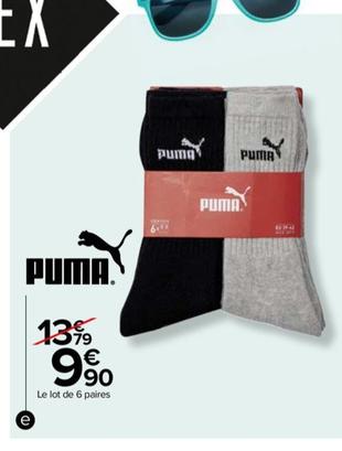 Puma - Le Lot De 6 Paires offre à 9,9€ sur Carrefour Market