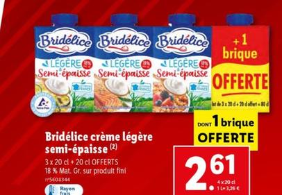 Bridélice - Crème Légère Semi-épaisse